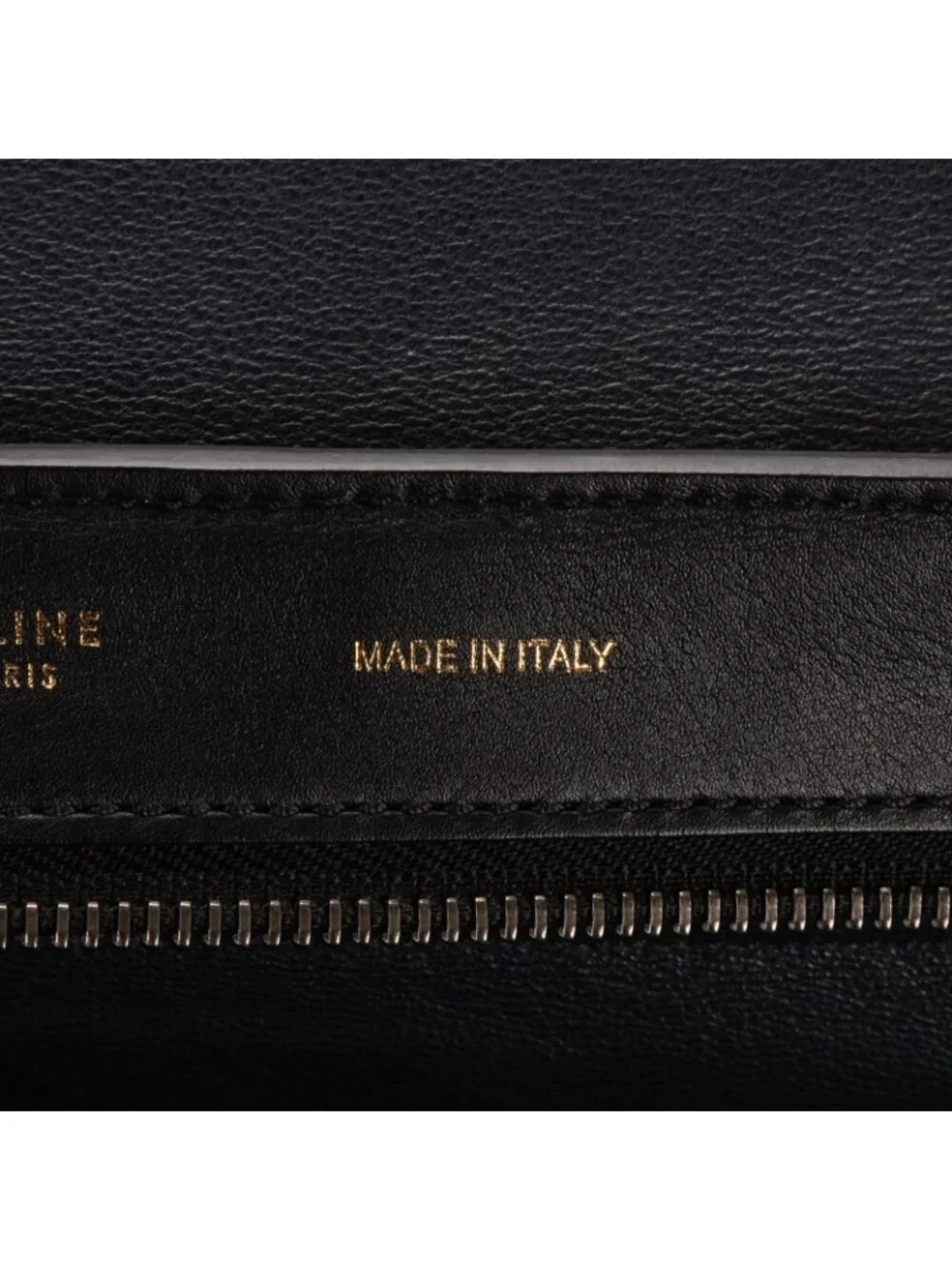 Celine Small Tricolor Trapeze Gray Black Blue Calfskin Leather Shoulder